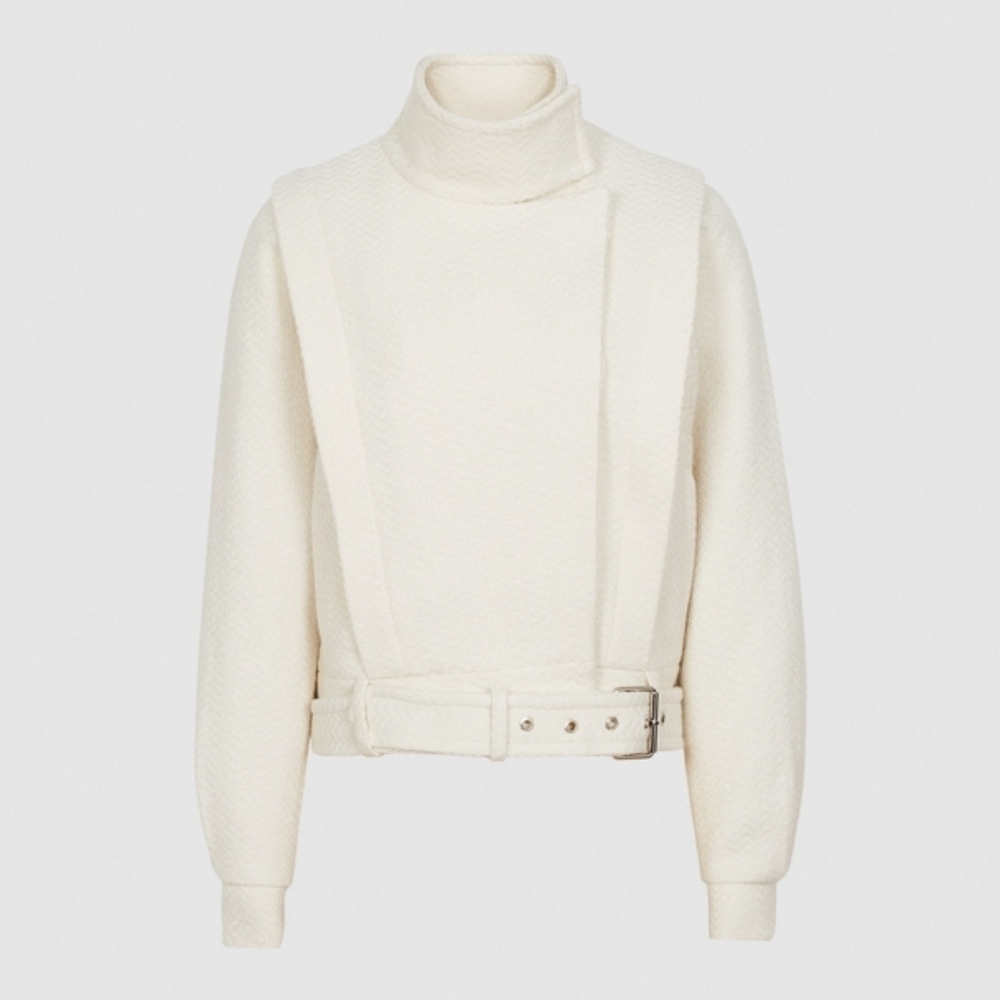 NWT REISS | Clara Wool Blend Biker Jacket - Picture 6 of 12